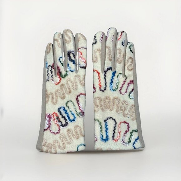 ✨ NEW Magic Touch Embroidered Touch Screen Smart Gloves – One Size Fits Most ✨ - Picture 3 of 7